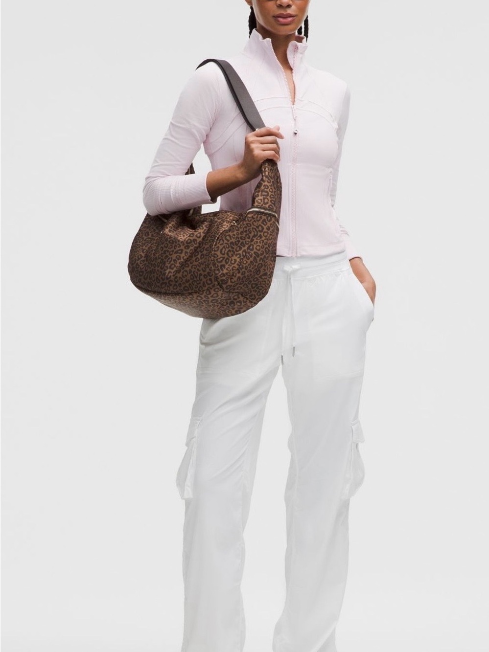 NWT lululemon Large Slouchy Sling Bag 13L Leopardo Shift Desert Khaki Multi